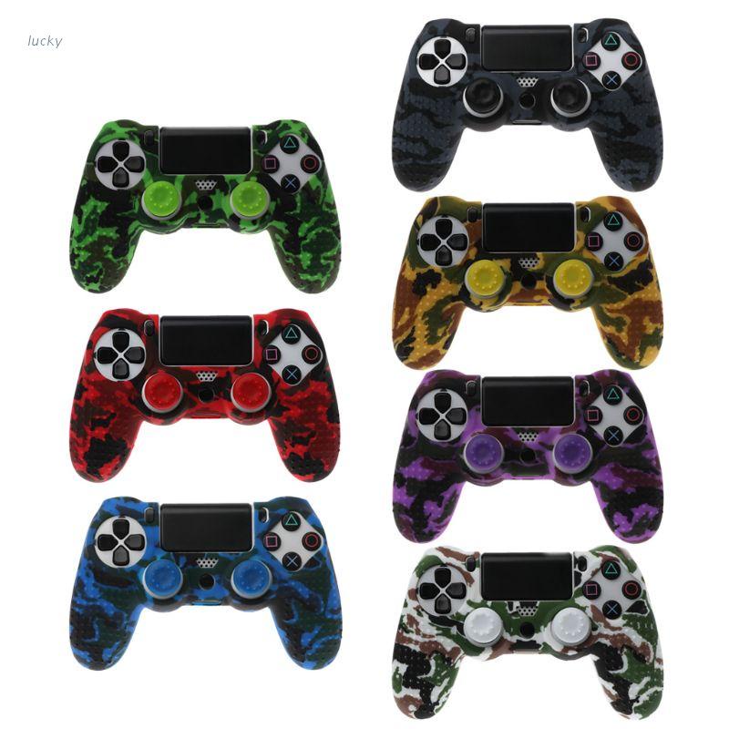 Vỏ Bọc Silicon Chống Trượt Họa Tiết Rằn Ri Cho Tay Cầm Điều Khiển Chơi Game Playstation PS4