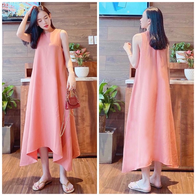 Đầm suông hồng ruốc (kèm hình thật)