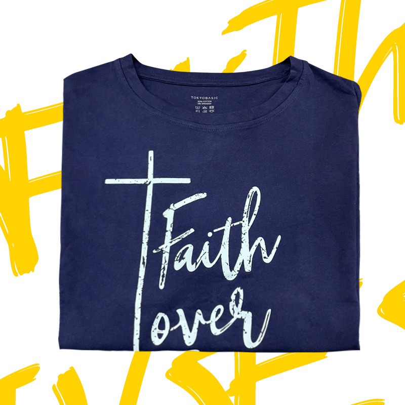 Áo thun Nữ TOKYOLIFE cổ tròn Faith over fear I9TSH011G