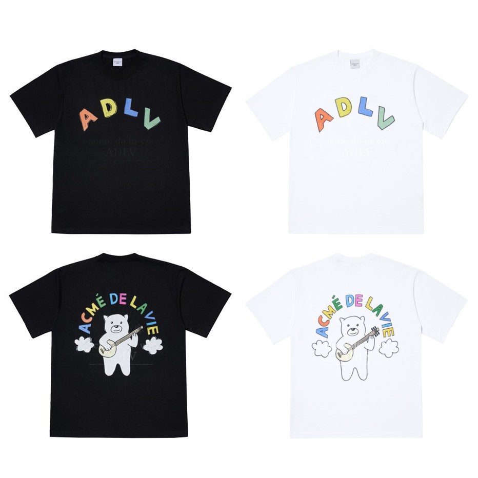 Áo Thun Cotton Ngắn Tay In Chữ ADLV Thời Trang Cho Cặp Đôi