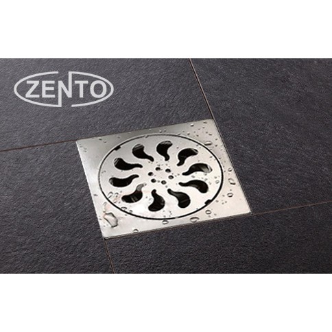Phễu thoát sàn inox Zento TS121 (115x115mm)