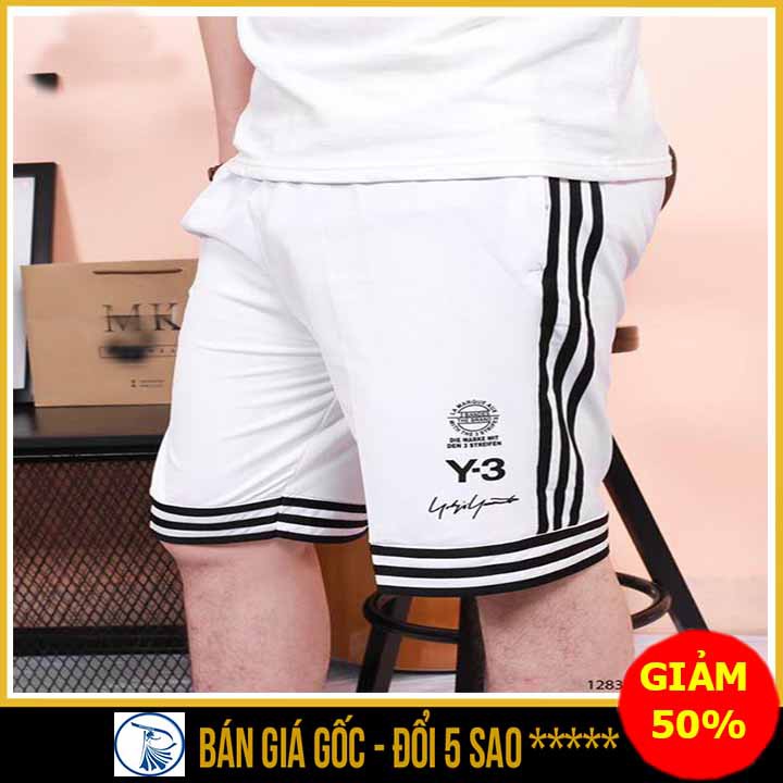 Quần Short Nam Thể Thao 3 SỌC Y3 ⚡️ GIÁ RẺ ⚡️  Quân đùi nữ Mát Nhẹ Như Không CÓ DÂY RÚT CHẤT LƯỚI MÈ S0