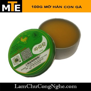 Mới! Hộp mỡ hàn thiếc hỗ trợ hàn mạch, phủ thiếc, hàn dây điện ... có tính axit mạnh PASTE 100g hiệu hàn con gà vàng