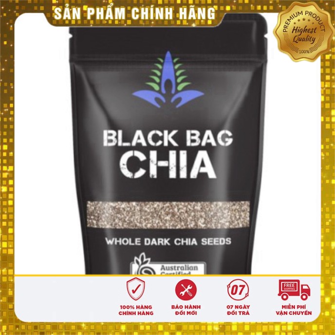 [BÁN SỈ] Hạt Chia Úc Chính Hãng Black Túi Đen 500g Organic Chia Seeds Cao Cấp 💝FREE SHIP💝 Hạt Chia Úc Loại Đặc Biệt HCM