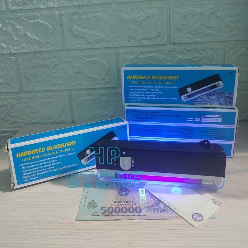 Đèn mini cầm tay soi tiền giả, giấy tờ, cà vẹt, bằng lái xe, tem, vé số bằng tia cực tím, nhỏ gọn tiện ích