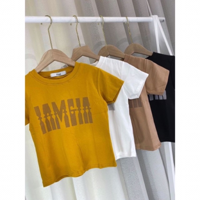 Áo Croptop In Chữ