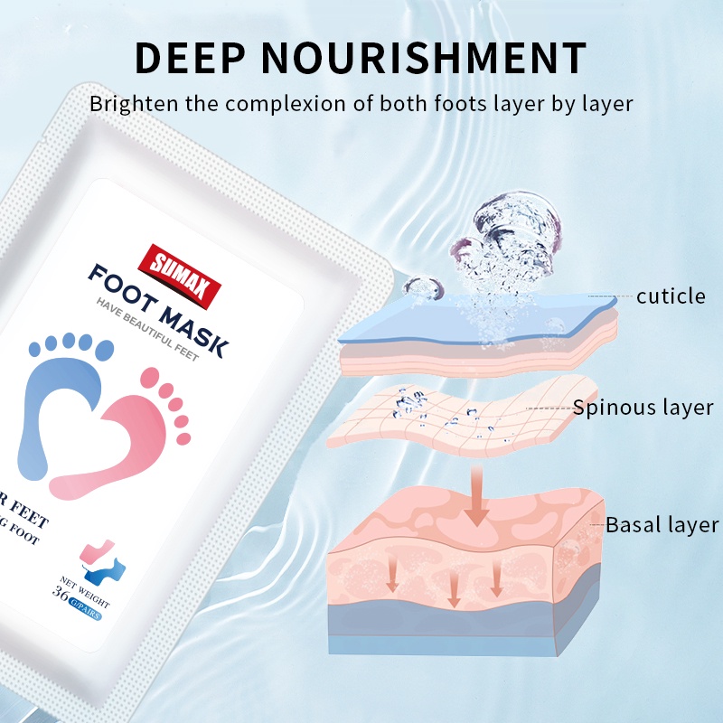 Mặt nạ chân SUMAX Foot Mask loại bỏ da chết một cách tự nhiên và hiệu quả 36g