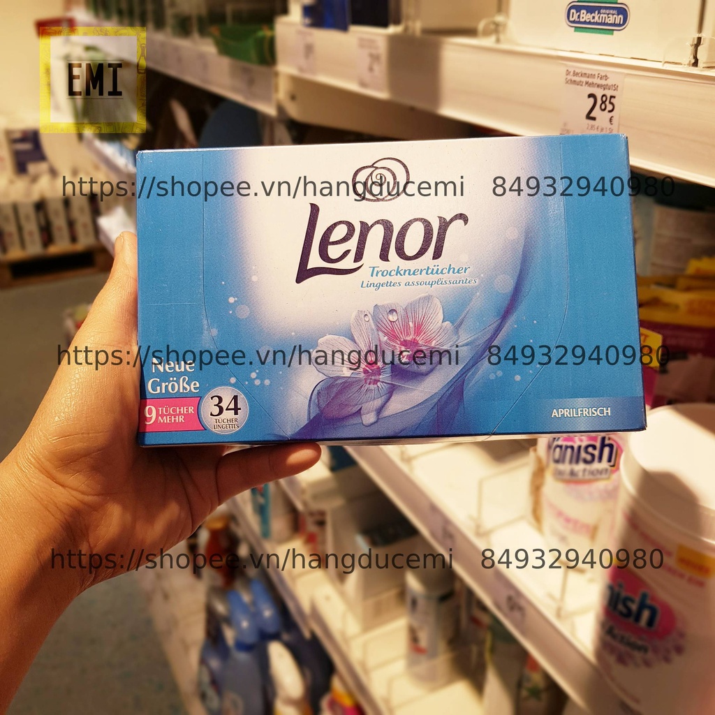 Giấy thơm quần áo Lenor 34 tờ - Hàng nội địa Đức