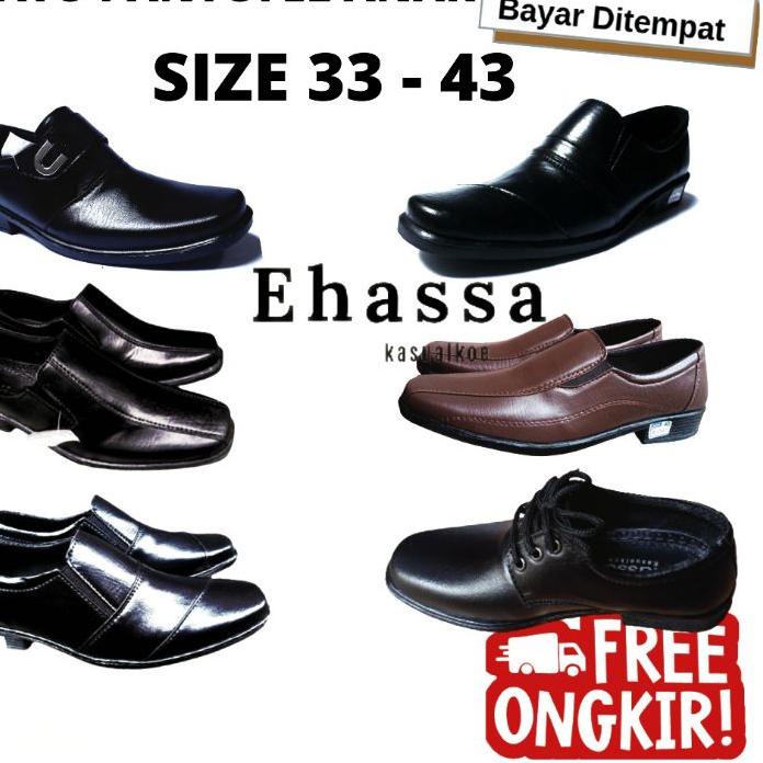 Giày Lười Màu Đen Cho Bé Trai Size 33-43