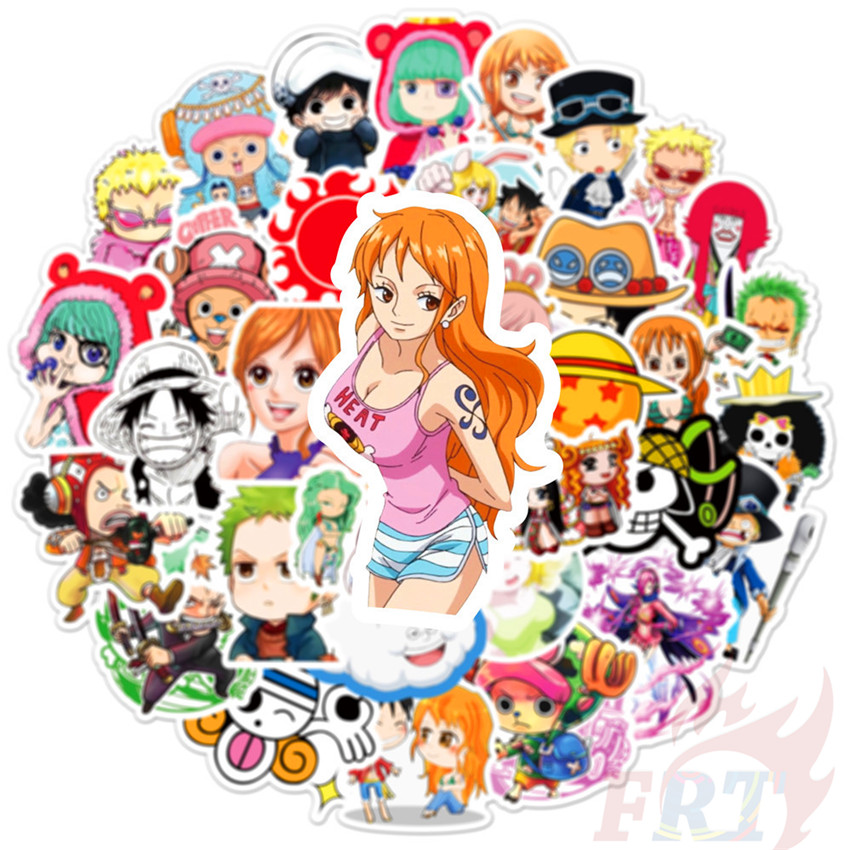 ☠ One Piece . Sailing Adventure 2022 Series 04 Stickers ☠ 50Pcs/Set Anime Luffy Chopper Zoro Nami Waterproof DIY Fashion Decals Doodle Stickers