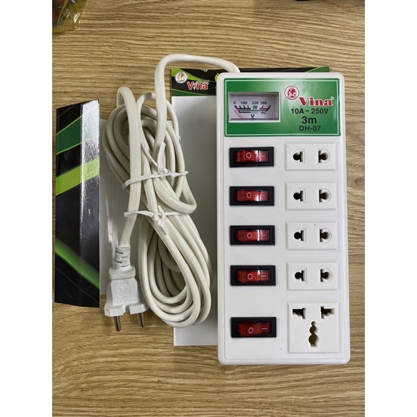 Ổ CẮM ĐIỆN 5 CÔNG TẮC 5 Ổ CẮM 3M-5M