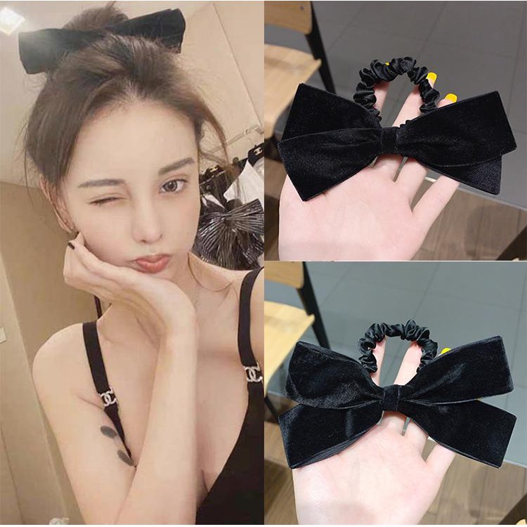 Dây Buộc Tóc Đính Nơ Đáng Yêu Phong Cách Nhật Bản