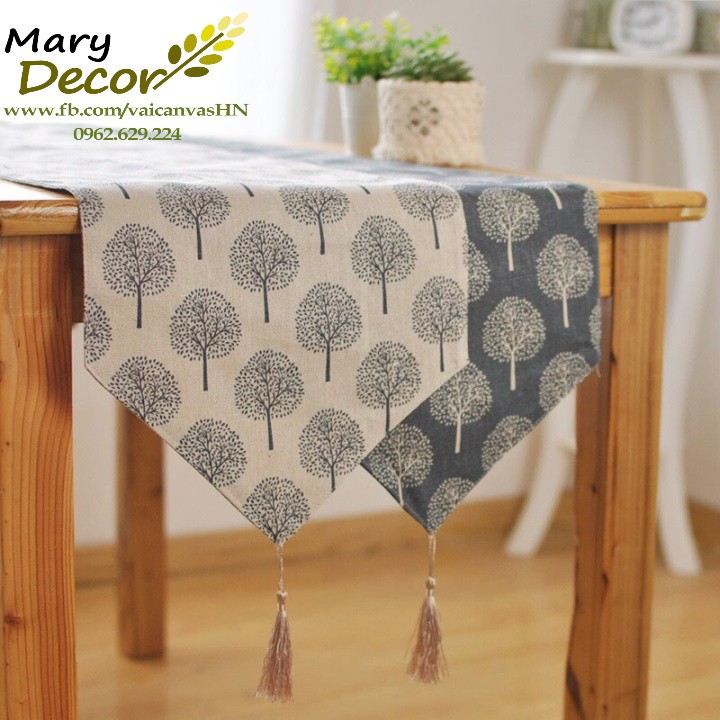 KHĂN RUNNER MARY DECOR - HỌA TIẾT CÂY KR-D09