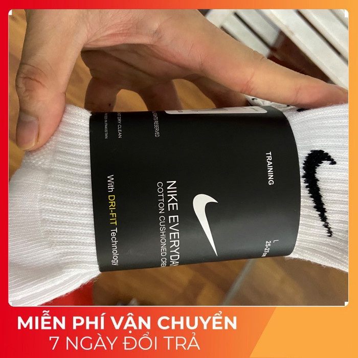 Tất Vớ NIKE Dri-FIT Thể Thao Cổ Trung Cổ Cao - Pack 3 Đôi Mix