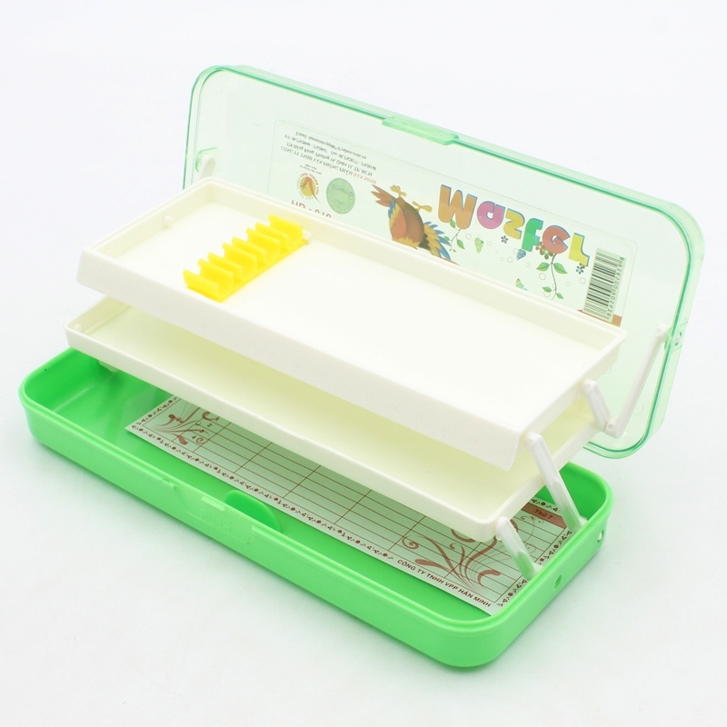 Hộp Bút Nhựa HB-016 Kidkit Master - Màu Xanh Lá (Mẫu Bao Bì Giao Ngẫu Nhiên)