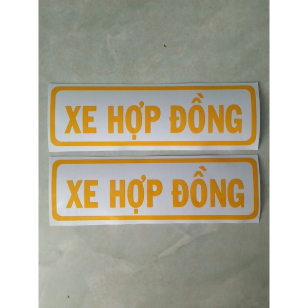 Chữ xe hợp đồng chất liệu decal dùng dán xe ô tô