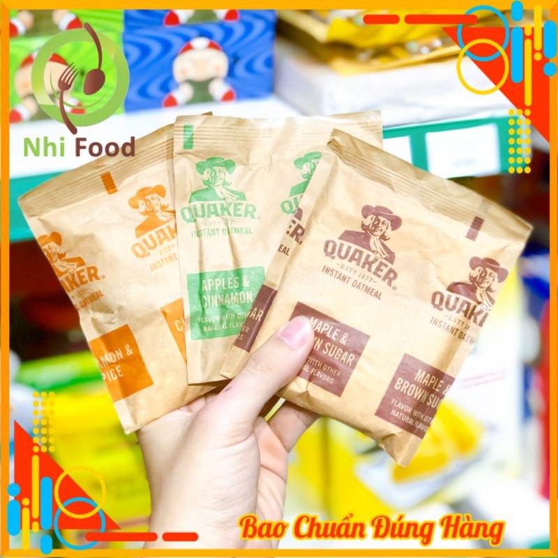 Yến Mạch Nấu Ăn Liền Quaker Nhanh Chóng Tiện Lợi, Có 3 Vị