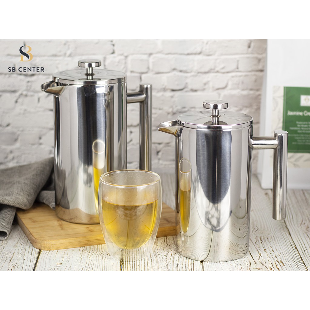 Bình Ủ Trà, Cà Phê Kiểu French Press, Chất Liệu Inox 304 1L & 1.5L