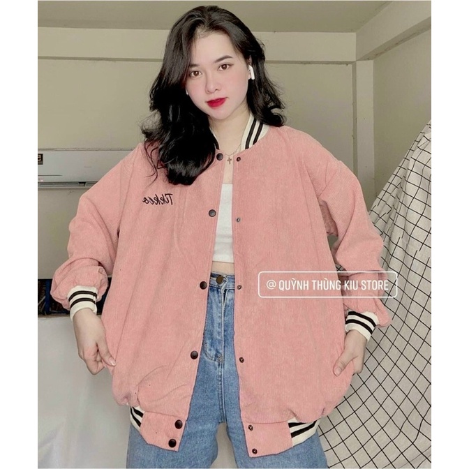 Áo khoác bomber bigsize ✔️GIÁ HUỶ DIỆT✔️ from rộng chất nhung gan bao chuẩn hình mẫu