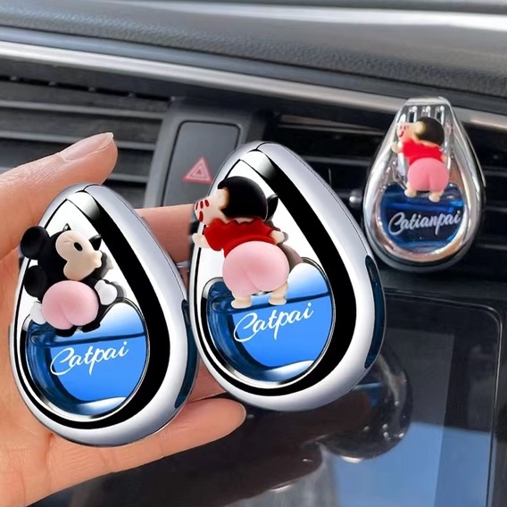Phụ Kiện Khuếch Tán Nước Hoa Gắn Điều Hòa Xe Hơi Kiểu Hoạt Hình Dễ Thương
