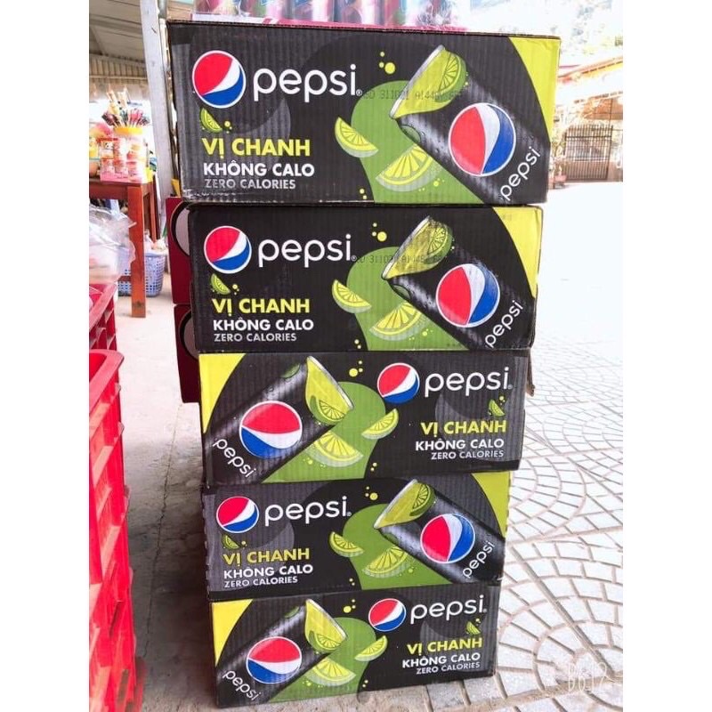 Nước ngọt có gas Pepsi đủ loại có Pepsi vị chanh không Calo