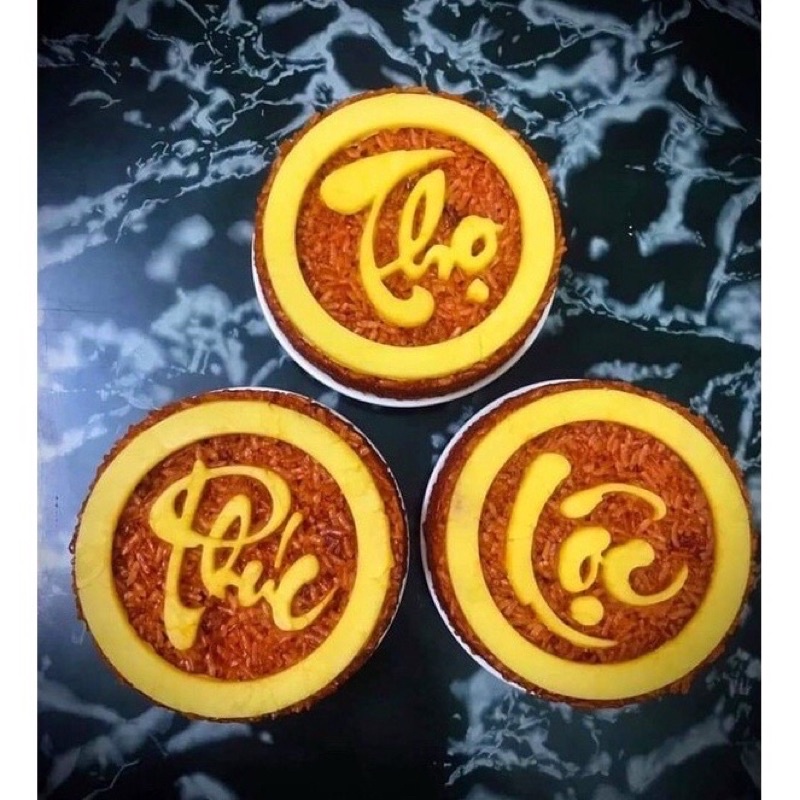 Bộ 3 khuôn xôi chữ Phúc - Lộc - Thọ