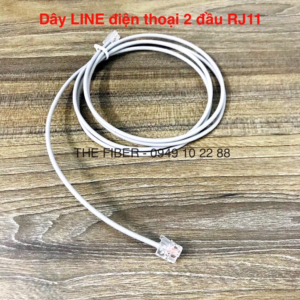 Bộ 5 Dây LINE điện thoại RJ11 bấm sẵn 2 đầu