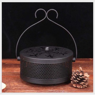 Hộp đốt nhang muỗi CỔ ĐIỂN, khay đựng hương muỗi chuyên dụng KIM LOẠI an toàn chống cháy siêu tiện dụng