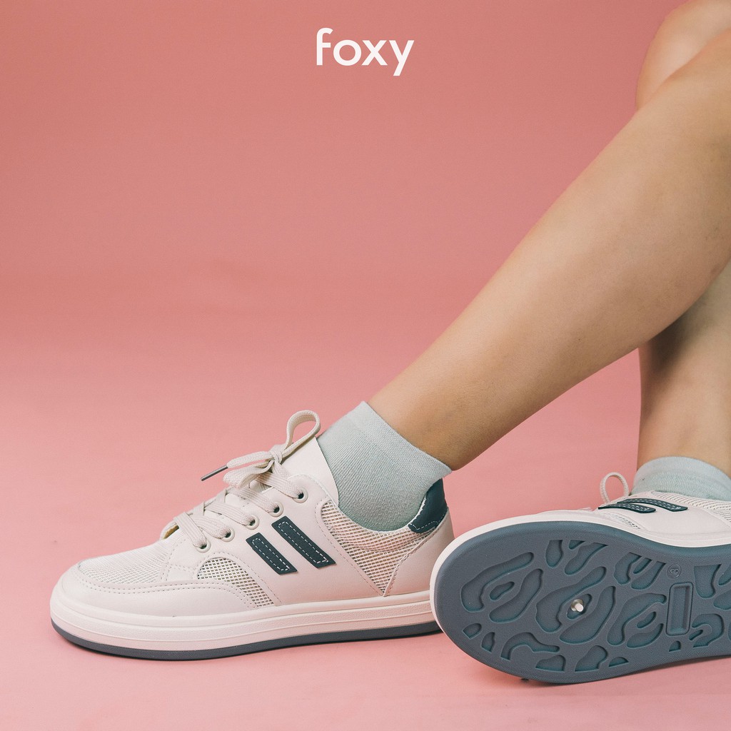 Giày Thể Thao Sneaker Nữ FOXY Đế Bằng Phong Cách Ulzzang Hàn Quốc Phối Da Lộn - FOX028