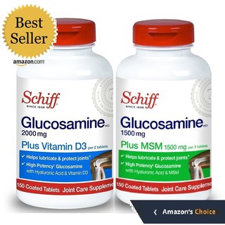 Glucosamine Schiff 1500mg plus MSM 2000mg plus D3 hỗ trợ xương thumbnail