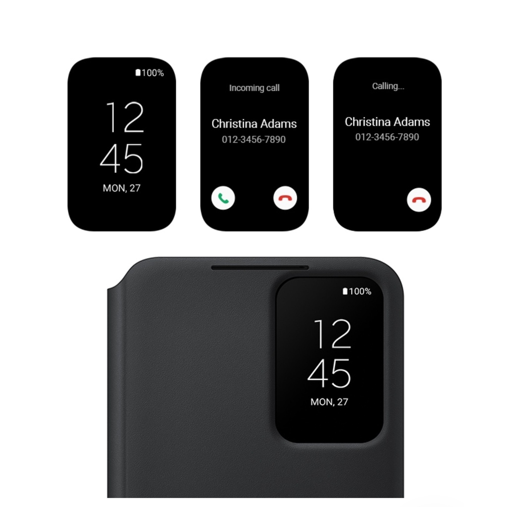 Bao Da Clear View Cover Samsung Galaxy S22 / S22 Plus / S22 Ultra 5G - Hàng Chính Hãng