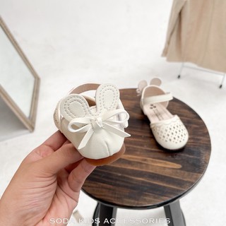 (Ảnh thật) Dép sandal lỗ tai thỏ nơ