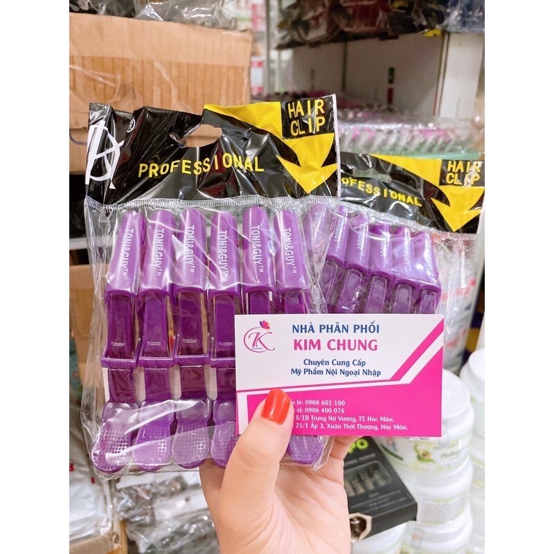Bộ 6 cái kẹp cá sấu  chia tóc Toni & guy