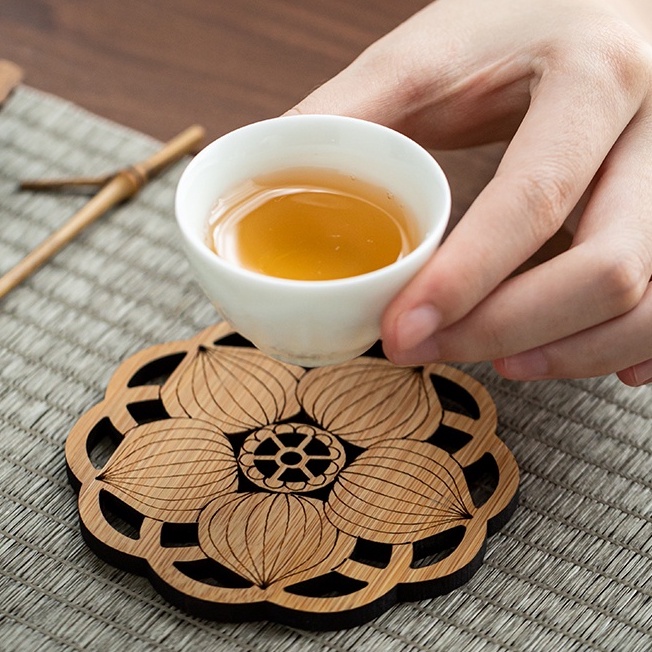 Miếng Lót Cốc Tre Xơ Dừa Cách Nhiệt Thiết Kế Sáng Tạo Tiện Dụng