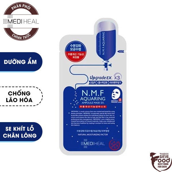 Mặt Nạ Siêu Tinh Chất Cấp Nước Cho Da Mediheal N.M.F Aquaring Ampoule Mask Ex 27ml