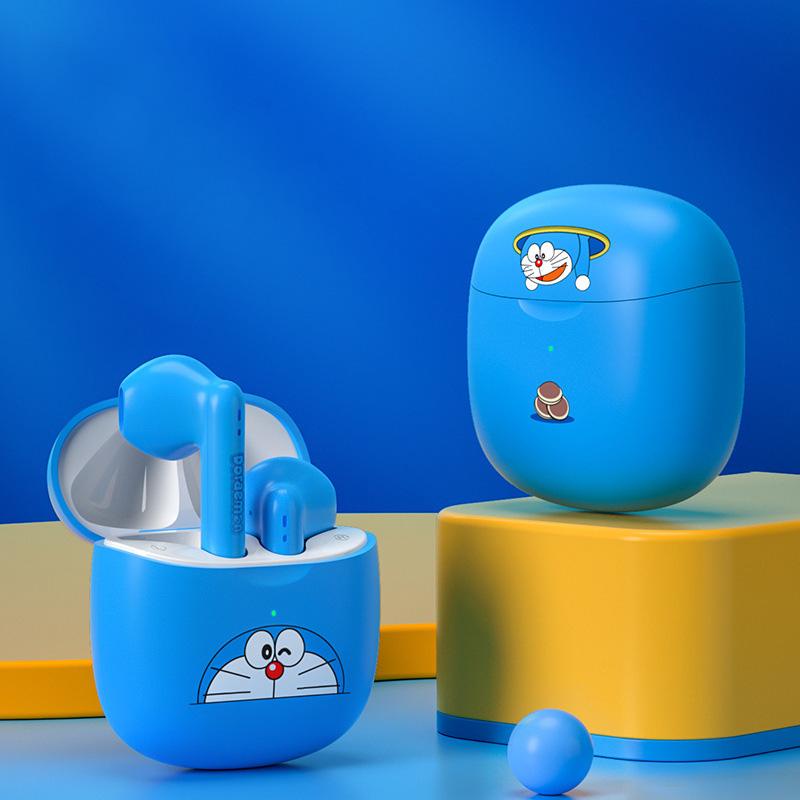 Tai Nghe Nhét Tai Bluetooth Không Dây Mini TWS Hình Doraemon