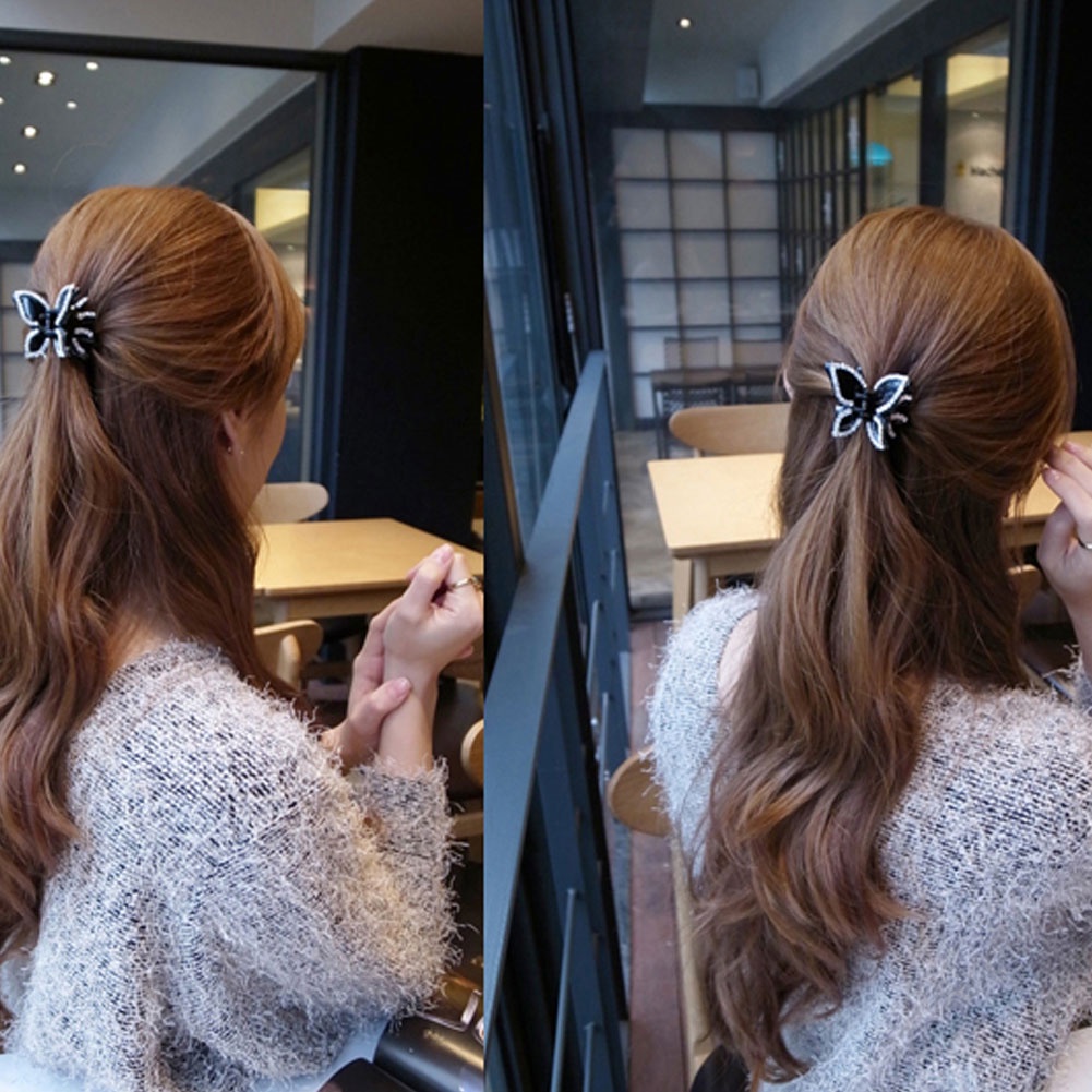 Kẹp tóc hình bướm đính đá xinh xắn thời trang cho nữ