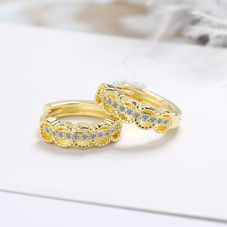 Bông tai nữ khoen tròn xinh xắn, S925 - HT286