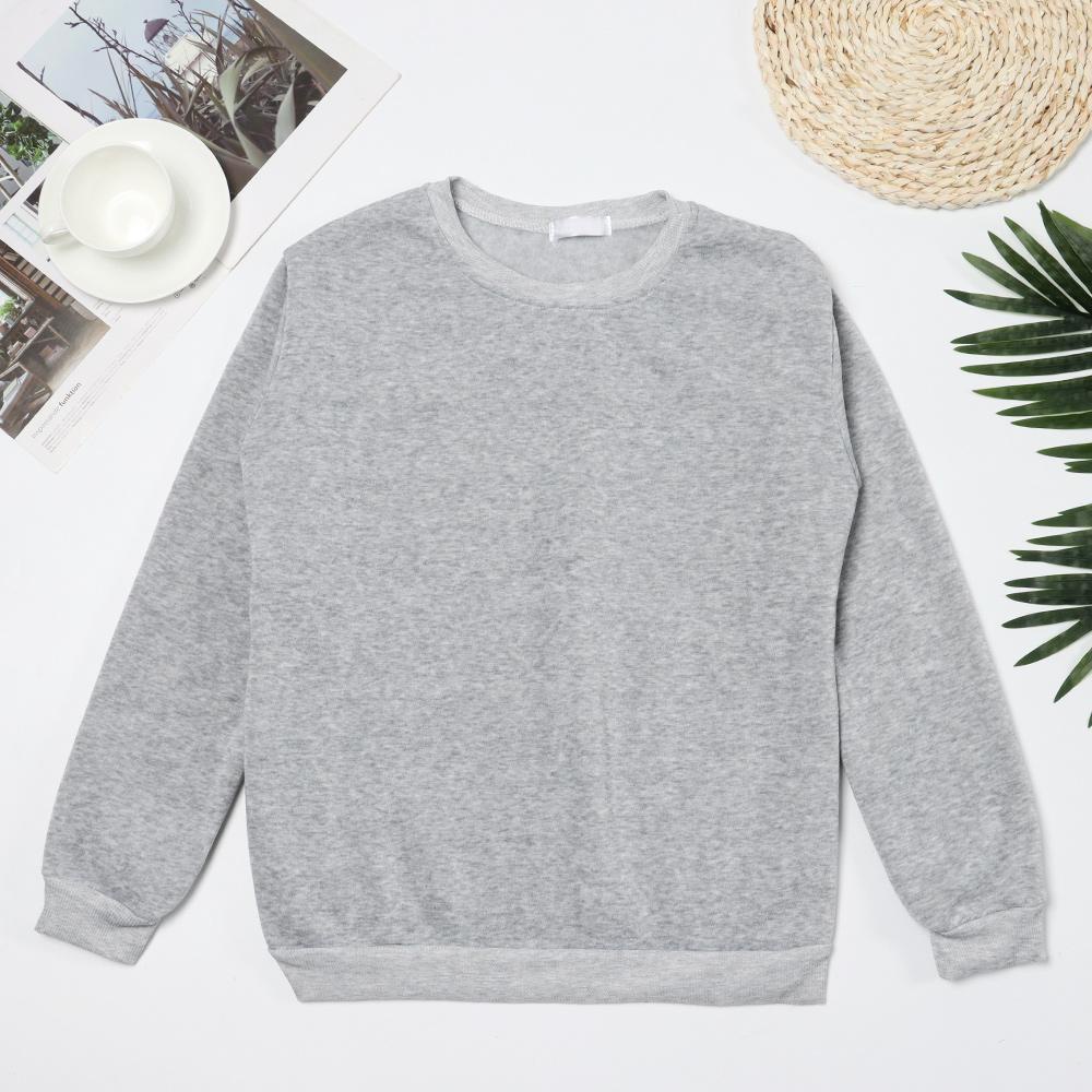 Áo Sweater Màu Trơn Phong Cách Hip Hop Thời Trang Thu Đông