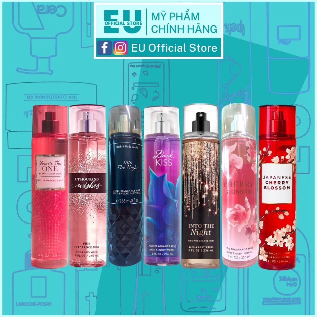 Xịt Thơm Toàn Thân Body Mist Bath And Body Works Mỹ 236ml