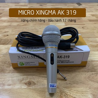 Mic karaoke Xingma AK-319 chính hãng, mic hát có dây chống hú cao cấp- bảo hành 12 tháng