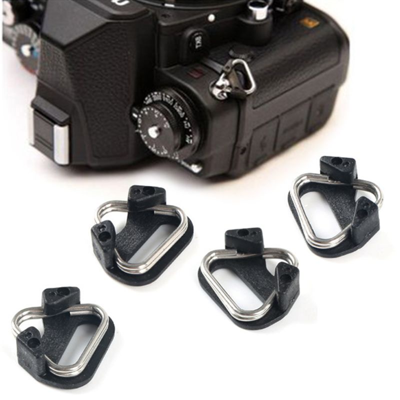 Set 4 Móc Khóa Nhựa Hình Tam Giác Cho Dây Đeo Máy Ảnh DSLR