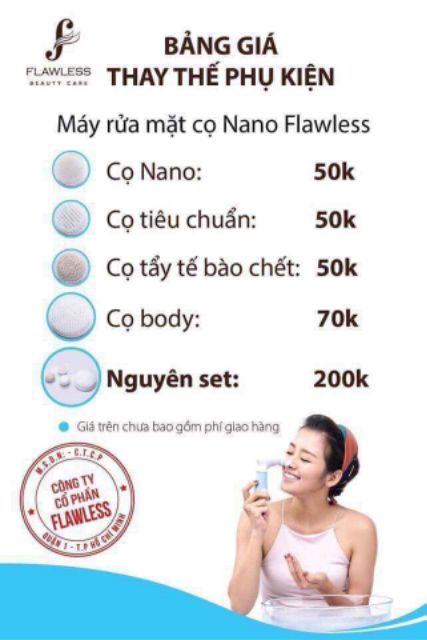 Cọ nano máy rửa mặt công nghệ Nhật Bản #Flawless