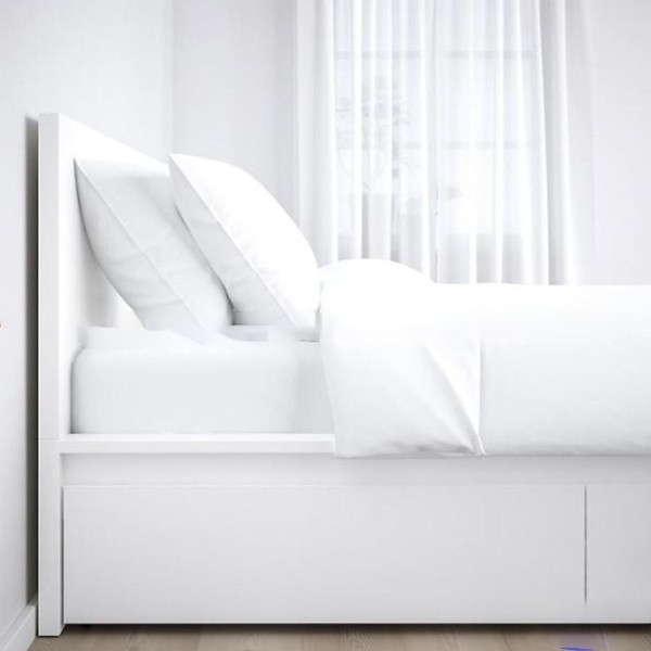 Giường ngủ gỗ công nghiệp hiện đại MDF chuẩn E1 OHAHA 077 - 2 hộc tủ bên trái hoặc phải tuỳ ý