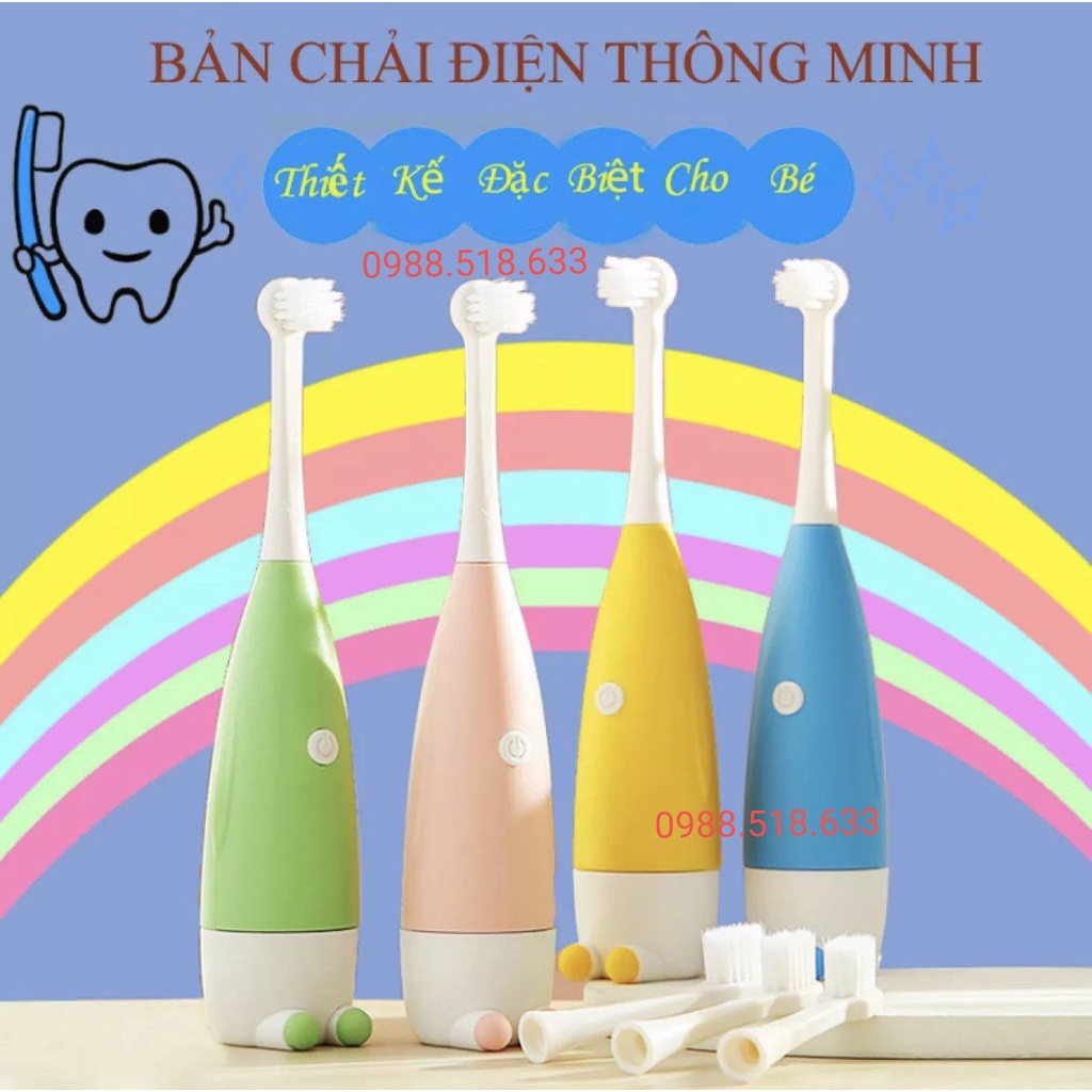 Bàn Chải Điện Cho Bé Làm Trắng Và Chăm Sóc Răng Toàn Diện Cho Trẻ Em Bảo Hành 12 Tháng