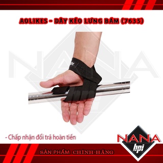1 cặp Dây kéo lưng Phụ Kiện thể thao Gym Aolikes Dây kéo lưng trơn cao cấp 2 chiếc (7635)