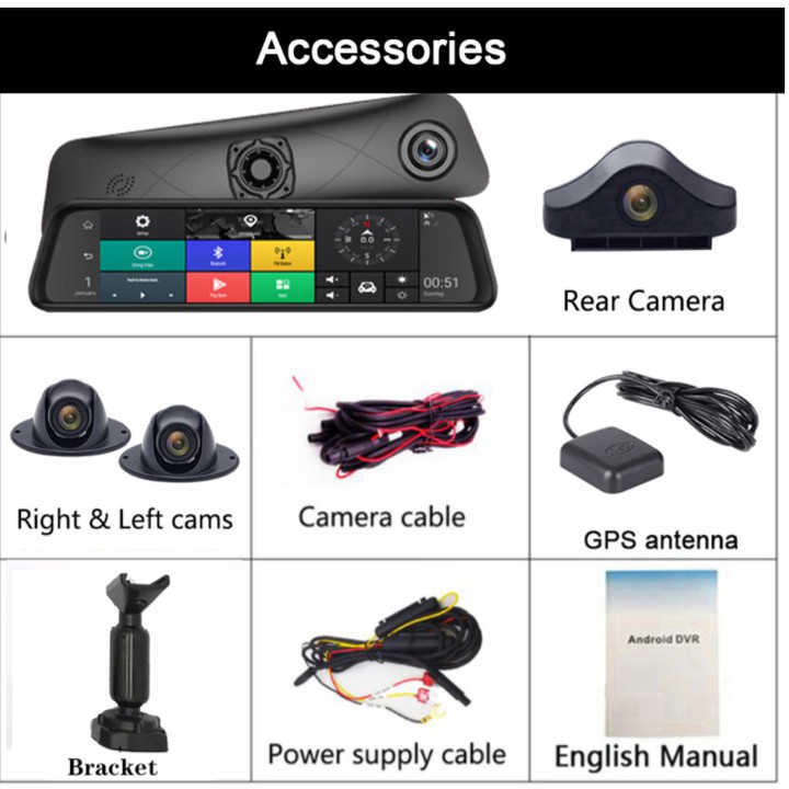 Camera hành trình 360 độ gắn gương ô tô, thương hiệu cao cấp Whexune - K960 | WebRaoVat - webraovat.net.vn