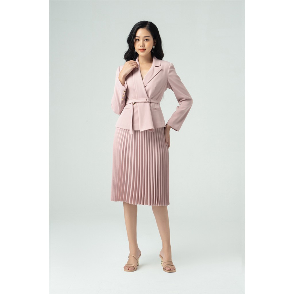 [NHẬP WABRTL5 GIẢM 10% TỐI ĐA 50K ĐH 250K ]Áo vest nữ cổ 2 ve hồng san hô IVY moda MS 67M5285