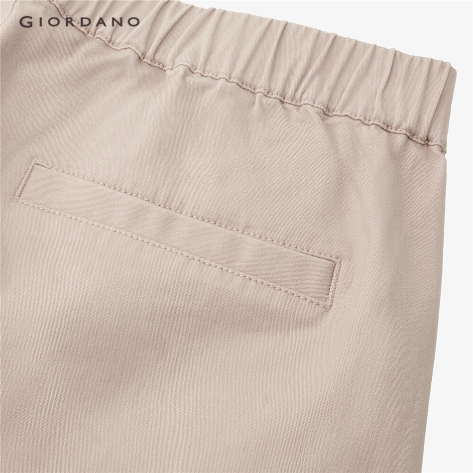 Quần ống côn nữ GIORDANO 05422072 dài đến mắt cá chân xếp ly co giãn