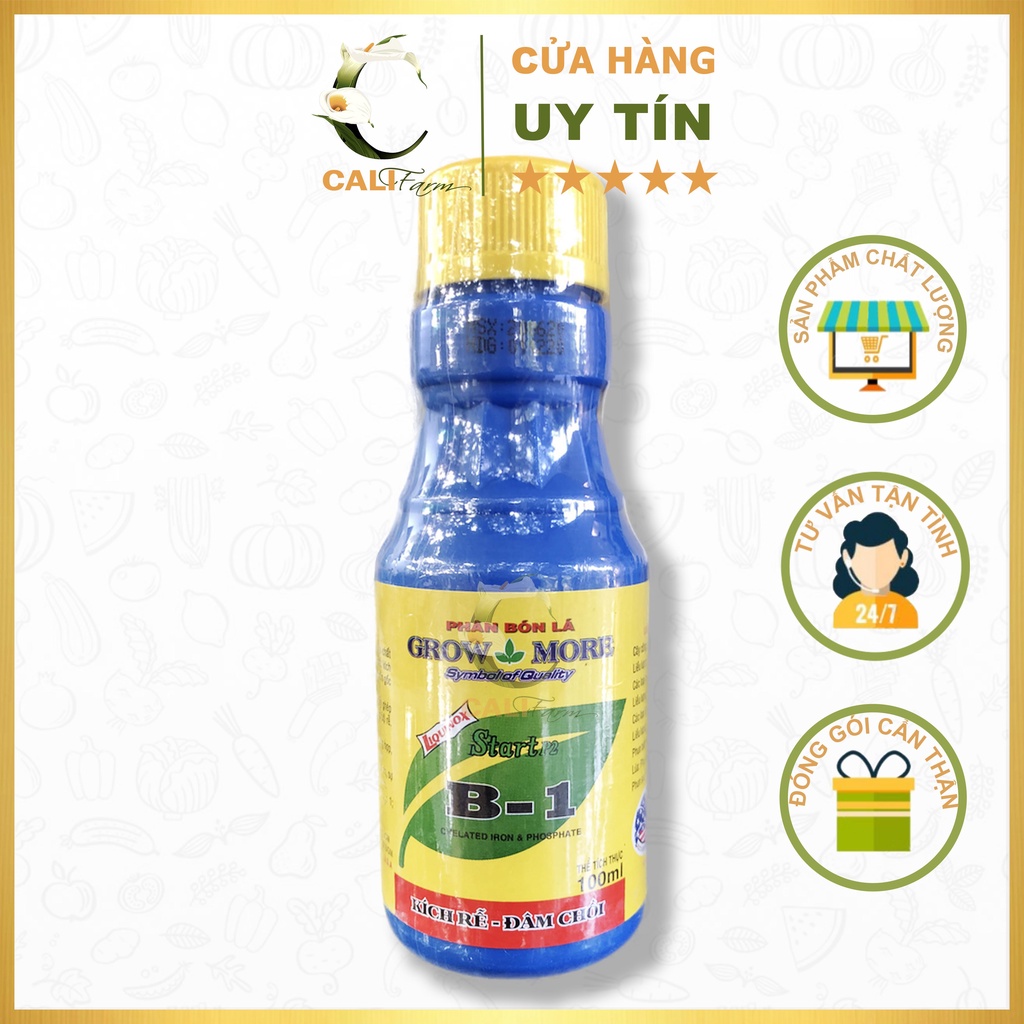 Phân bón vitamin B1 Grow More chai 100ml chuyên dùng lan và hoa kiểng các loại